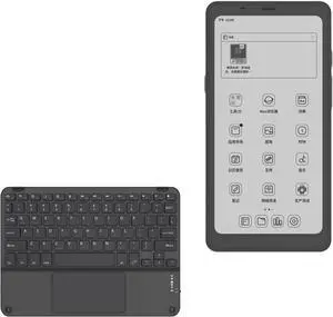 BoxWave Keyboard Compatible with Boox Palma E-Ink Tablet - SlimKeys Bluetooth Keyboard with Trackpad, Portable Slim TouchPad - Jet Black