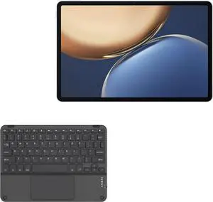 BoxWave Keyboard Compatible with Honor Tablet V7 - SlimKeys Bluetooth Keyboard with Trackpad, Portable Slim TouchPad - Jet Black