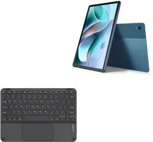 BoxWave Keyboard Compatible with Motorola Moto Tab G70 - SlimKeys Bluetooth Keyboard with Trackpad, Portable Slim TouchPad - Jet Black