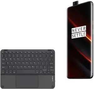 BoxWave Keyboard Compatible with OnePlus 7T Pro McLaren Edition - SlimKeys Bluetooth Keyboard with Trackpad, Portable Slim TouchPad - Jet Black