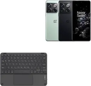 BoxWave Keyboard Compatible with OnePlus Ace Pro 10T PGP110 (6.7 in) - SlimKeys Bluetooth Keyboard with Trackpad, Portable Slim TouchPad - Jet Black