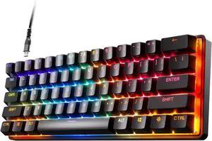 SteelSeries Apex Pro Mini HyperMagnetic Gaming Keyboard  Worlds Fastest Keyboard  Adjustable Actuation  Compact 60% Form Factor  RGB  PBT Keycaps  USB-C