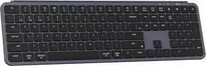 Keychron B6 Pro Full-Size Ultra-Slim Wireless ZMK Custom Keyboard, Triple-Mode 2.4 G/Bluetooth 5.2/Wired Programmable, Lightweight Quiet Key with Numeric Keypad for Mac/Windows, Space Gray