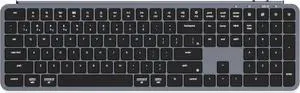 Keychron B6 Pro Ultra-Thin Wireless Keyboard, Full-Size ZMK with Numeric Keypad Quiet Typing, 2.4 GHz/Bluetooth 5.2/Wired Connection Long Battery Life, Compatible with Mac Windows Linux - Space Gray