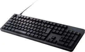 Elecom TK-MC50UKTBK Leggero Mechanical Keyboard, Wired Full Size, N Key Rollover, 50 Million Times, Heavy Duty Switch, Brown Axis, Black