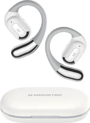 Monster Open Ear AC317 Headphones, Wireless Headphones with Stereo Sound, Bluetooth 5.4, 24H Playback, Crystal Clear Calls, Type-C Charging, Touch Control, Sweat Resistant Open Ear Wireless Earbuds