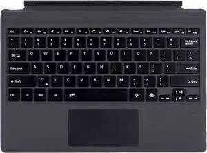Type Cover for Microsoft Surface Pro 7+ / Pro 7 / Pro 6 / Pro 5 / Pro 4 / Pro 3, 12.3 inch, Ultra-Slim Wireless Tablet Keyboard with Multi Touchpad Bluetooch (Black Without Backlit)