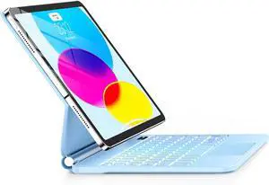 for iPad 11th (A16) & 10th Generation Case with Keyboard  Magic-Style Magnetic  Floating Cantilever Stand - Multi-Touch Trackpad Keyboard Case for iPad 11 inch 2025&10th Gen 10.9 inch (Sky Blue)