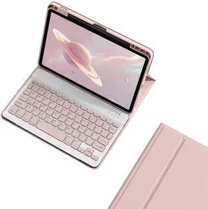 Keyboard Case for iPad Pro 11 inch M4 Keyboard Case Magnetic Detachable Bluetooth Keyboard Cover Support Pencil Charging,Pink