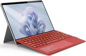 Backlit Keyboard for Surface Pro 11/10/9/8/X, 7 Colors Font Backlight Detachable Wireless Type Cover Keyboard with Trackpad/Pen Holder Compatible with Microsoft Surface Pro 11/10/9/8/X 13 Inch,Red