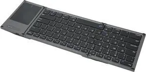 Foldable Bluetooth Keyboard for Travel Pocket Wireless Keyboard with Touchpad Rechargeable Multi-Device Small Keyboard for Laptop Tablet PC Smartphone Windows