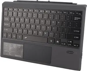 Backlit Keyboard for Pro 7+, Multi Touchpad Wireless 5.0 Tablet Keyboard with Colorful Backlight Compatible with Pro 3 4 5 6 7 (Black)