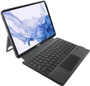 BT Wirless Keyboard Case for Tablet Samsung S9/S10 11"/12.4"/14.6" Detachable Design with Backlit Keyboard, Touchpad, Black, Slim for Business Office Travel (Suitable for 11 inches S9/S10)