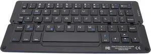 GOWENIC Foldable Bluetooth Keyboard, Portable Magnetic Wireless Keyboard with Quiet Keys Long Standby Rechargeable for Tablet Phone Computer