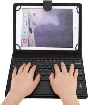 Diyeeni Bluetooth Touchpad Keyboard with Case, Multifunctional Bluetooth Touchpad, Keyboard Suitable for 9.710in Tablet PC, Continuous 100 Hours Long Standby
