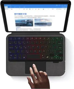 Integrated Keyboard Case for Galaxy Tab A9 8.7 Inch 2023 Case with Backlit Keyboard with Trackpad 7 Color Backlight Keyboard for Galaxy Tab A9 Tablet