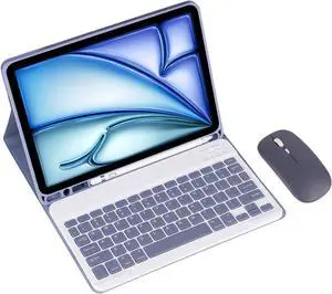 Keyboard Case for Samsung Galaxy Tab S9 Ultra(14.6") SM-X910/X916B Tablet Detachable Keyboard, Fully Wrapped Leather Case with Built-in Pen Holder (Purple,Normal and Mouse)