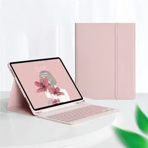 Keyboard Cover for iPad Pro 11 inch 2024 5th Generation Built-in Pencil Holder Colorful Key Detachable Bluetooth Keyboard for iPad Pro 11 inchPink