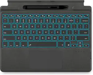 Surface Pro 11 Keyboard with Slim Pen, Compatible with Microsoft Surface Pro11/10/9 /8 /X, 13 Inch Bluetooth Wireless Backlight Type Cover Black