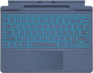 Keyboard for Surface Pro 9/Pro 8/Pro X 13 Inch, Slim Portable Type Cover Rechargeable Keyboard with Pen Holder, Bluetooth Magnetic Detachable Keyboard,Red (Blue)