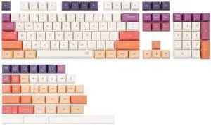 143-Key Dye-Sublimated PBT Profile Keycap Set Compatible with ANSI Layout Mechanical Keyboards
