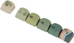 Compatible Cosydiaries Rainy Froggy Day Keycap Set 144 MOA Profile 5-Side Dye-Sublimation PBT Compatible with 60 Percent 65 Percent 75 Percent TKL and Full-Size Keyboards