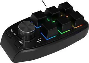 3 Modes Mini Programming Maicro Custom Keyboard 6 Key with 1 Knob 2.4G Wireletss Bluetuth Copy Paste for Photoshop Gaming Keypad