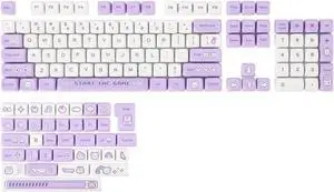141-Key Dye-Sublimated PBT MOA Profile Keycap Set Compatible with ANSI and ISO Mechanical Keyboards