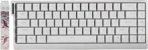 MADLIONS Wired Magnetic Switch Gaming Keyboard MAD68 HE|Aluminum Frame|Plastic Keycaps|8KHz Polling Rate |Rapid Trigger/PC Gaming (MAD68HE | Norgb | White)