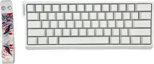 MADLIONS Wired Magnetic Switch Gaming Keyboard MAD60 HE|Aluminum Frame|Plastic Keycaps|8KHz Polling Rate |Rapid Trigger/PC Gaming (MAD60HE | Norgb | White)