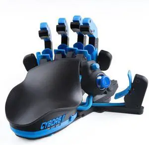 AZERON Gaming Keypad  Programmable One Handed Keyboard for PC Gaming, Hall Effect Joystick and 30 Programmable Keys, 3D Printed Keypad for Righties (Blue, Cyborg II)