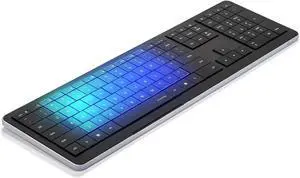 CLVX 1 Wireless Touchpad Keyboard | Bluetooth & USB-C | Low Profile, RGB Backlit, Touch Sliders, Quiet Scissor Keys | Compatible with Windows/Linux/MacOS | Ergonomic Typing