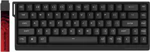 MADLIONS Wired Magnetic Switch Gaming Keyboard MAD68 HE|Aluminum Frame|Plastic Keycaps|8KHz Polling Rate |Rapid Trigger/PC Gaming(MAD68HE | Norgb | Black)