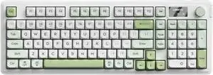 L98 96% Membrane Keyboard,Tri-Mode Connectivity RGB Backlights,Rotary Knob+Screen,Gasket Mounted,Sa Profile Keycaps,98 Keys Software Programmable Gaming Keyboard for MAC/Win (Green)