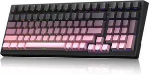 CC MALL X98 PRO Wireless Mechanical Keyboard,Hot Swappable Custom Keyboard with Number Pad,Linear Switches,Tri-Mode BT5.0/2.4GHz/USB-C,RGB Backlit Computer Gaming Keyboards for Win/Mac/PC
