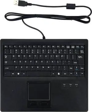 Wired Keyboard with Touchpad - 819 Portable Scissors Foot Structure - USB Port with 1 Hubs