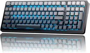 x Aula F99 99% Mechanical Gaming Keyboard  Wireless Bluetooth, 2.4Ghz RF, USB-C Wired Keyboard with RGB Backlit, Hot-Swappable Pre-lubed Linear Switches, PBT Keycaps, Numpad, Volume Knob