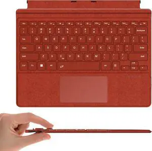 Surface Pro Keyboard 7 Colors Backlit Type Cover for Microsoft Surface Pro 7 Plus 7/6/5/4/3 Bluetooth 5.3 Ultra-Slim Portable Wireless Keyboard with Touchpad Red