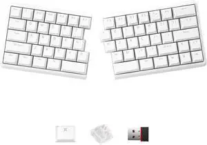 Lite: Wireless Ergonomic Split Mechanical Keyboard Hot Swappable, Compact 60% Layout, PBT Keycaps Programmable for Mac & Windows(Linear,New Standard Version)