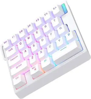 HE30 Corded Mechanical Keyboard with Switches Ensuring Quick Action and Smooth Operates for Gamers