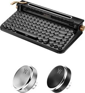Keyboard 3.0, Blue Switch, Retro Mechanical Keyboard, Typewriter Designed, Bluetooth 5.0 & USB up to 4 Devices, for Desktop PC/Laptop Mac/Phone