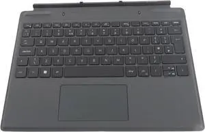 Sorandy Detachable Travel Keyboard for Latitude 7320, Lightweight Portable Wireless Backlit Keyboard, with Touchpad, Seamless Connection, Spillproof, ABS, PU Leather, Black