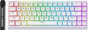 Hyekit x MCHOSE ACE 68 65% Wired Magnetic Switch Mechanical Gaming Keyboard, Rapid Trigger Hall Effect Keyboard, Hyper-Fast Adjustable Actuation, 8K Hz Polling Rate, RGB HotSwap, for PC/Mac, White