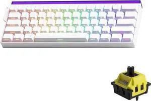 Shine60 Rapid Trigger Wireless Gaming Keyboard Shine-Through SP White Hall Effect Tri-Mode Keyboard Flash Magnetic Switch