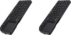 2 Packs 2.4GHz Cordless Touchpad, 2 Pcs Rechargeable Mini Thin USB Backlit Keyboard with Receiver USB Data Cable