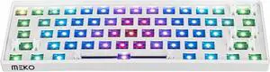 MEKO Blink White Barebones 60% Hotswap Bluetooth RGB Mechanical Keyboard