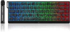 MCHOSE ACE 68 Magnetic Switch RGB Gaming Keyboard,60% Hall Effect Rapid Trigger Adjustable Actuation Hot Swap Wired Mechanical Keyboard with Side Printed Keycaps PC/Mac Gamer (Black-TTC Switch)