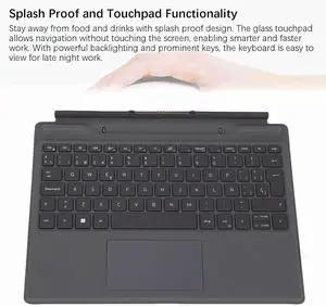 Bewinner K19M Laptop Detachable Keyboard with Touchpad, Touch Pen, Backlighting, for Latitude 7320 7310 Replacement, Travel Keyboard