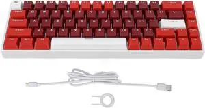 60% Mechanical Keyboard, 68 Key RGB Backlit, Type C Wired Gaming Keyboard with Red Switch for Computers with USB Port Ergonomic, Compact Design for Enhanced Gaming Experience