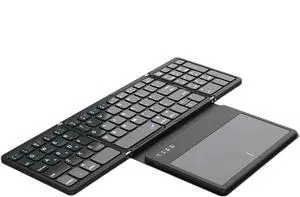 Foldable Keyboard with Large Touchpad and Numeric Keys Numpad Keypad for Multiple Devices